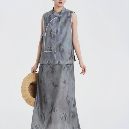 RONG Butterfly Shadow Chinese Waistcoat