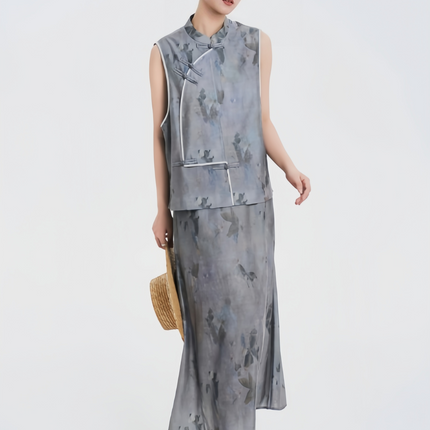 RONG Butterfly Shadow Chinese Waistcoat