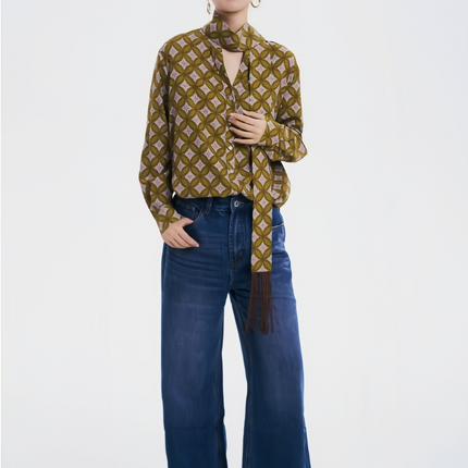 Tongqian Flower Chinese-style Shirt Top