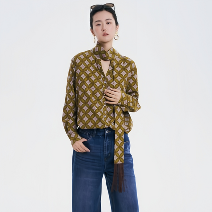 Tongqian Flower Chinese-style Shirt Top