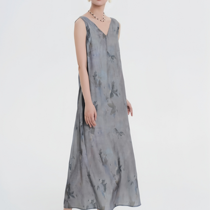 RONG Butterfly Shadow Chinese Vest Dress