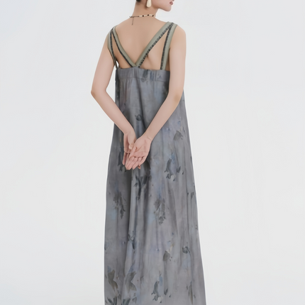 RONG Butterfly Shadow Chinese Vest Dress